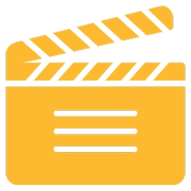 Clapperboard icon representing donations to the project.